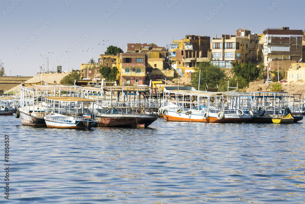 Pier on the lake Nasser (Egypt)