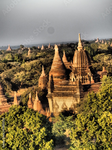 Pagodas budistas en Bagan  Myanmar 