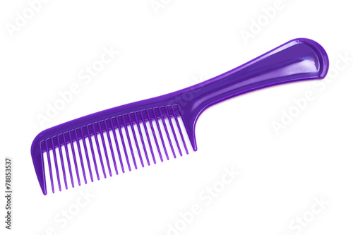 purple plastic comb