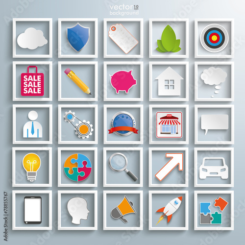Business Infographic Elements Icons Set