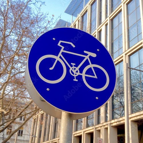 Canvas Print bicycle sign