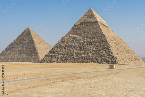 General view of Pyramids of Giza  Egypt