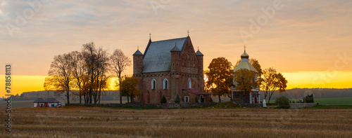 Medieval church in Synkavichy, Belarus photo