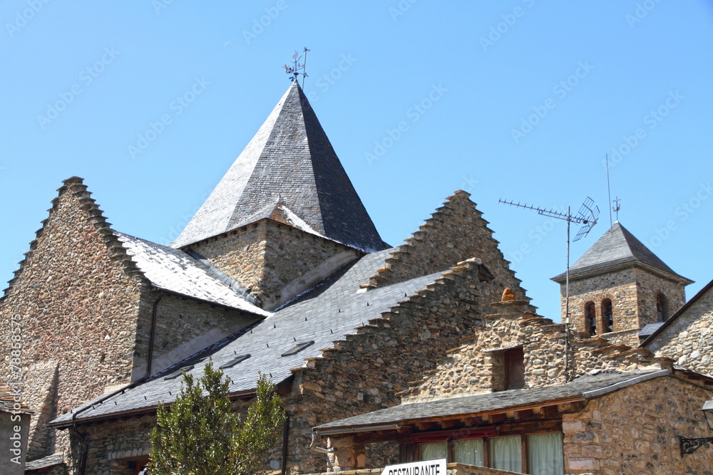 Benasque medieval village,Pyrenees mountains,Huesca,Aragon,Spain