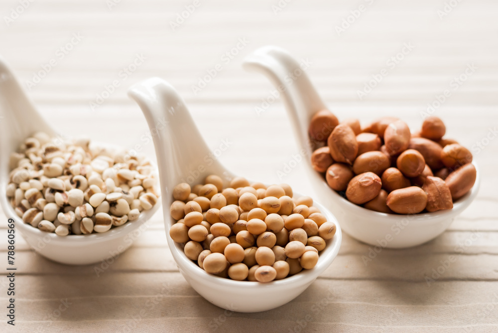 Collection set of Various dried kidney beans close up Collection set of Various dried kidney beans close up