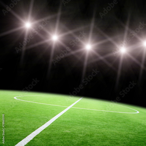 soccer field and the bright lights