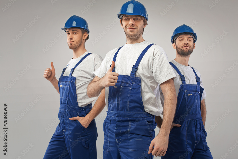 Art portrait of the three employees Art portrait of the three employees