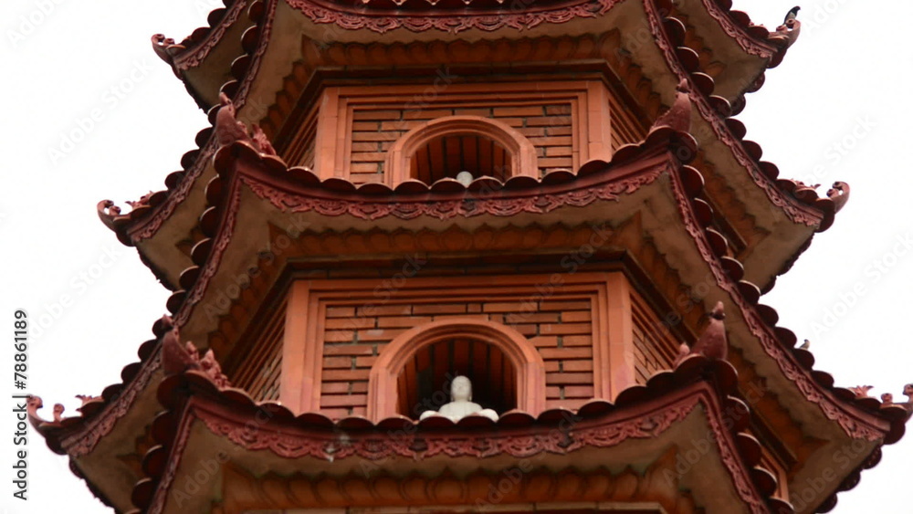 Pan Down / Tran Quoc Pagoda Temple in Hanoi Vietnam Pan Down / Tran Quoc Pagoda Temple in Hanoi Vietnam
