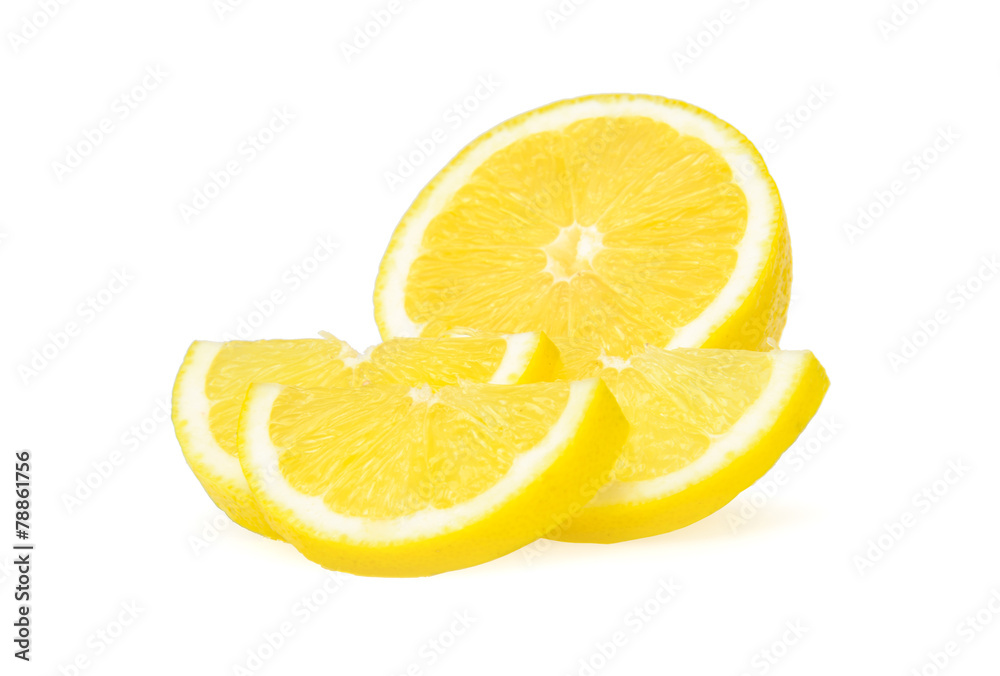 Fresh lemon on a white background Fresh lemon on a white background