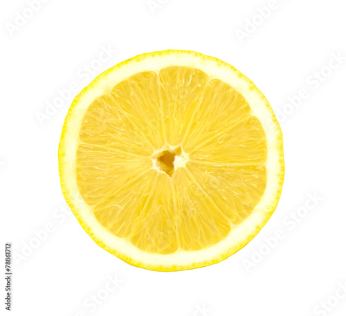 Fresh lemon on a white background