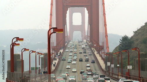 Time Lapse of Traffic Crossing the Golden Gate Bridge