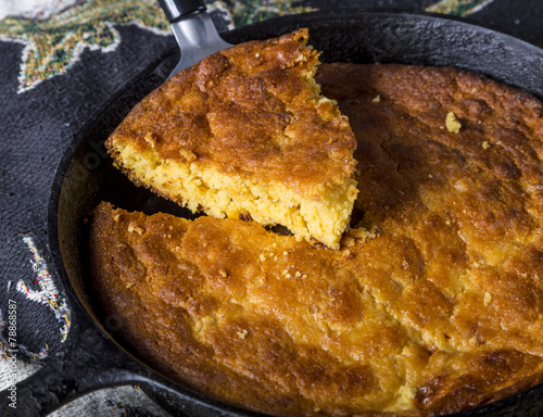 Corn Bread in Cast-Iron Pan