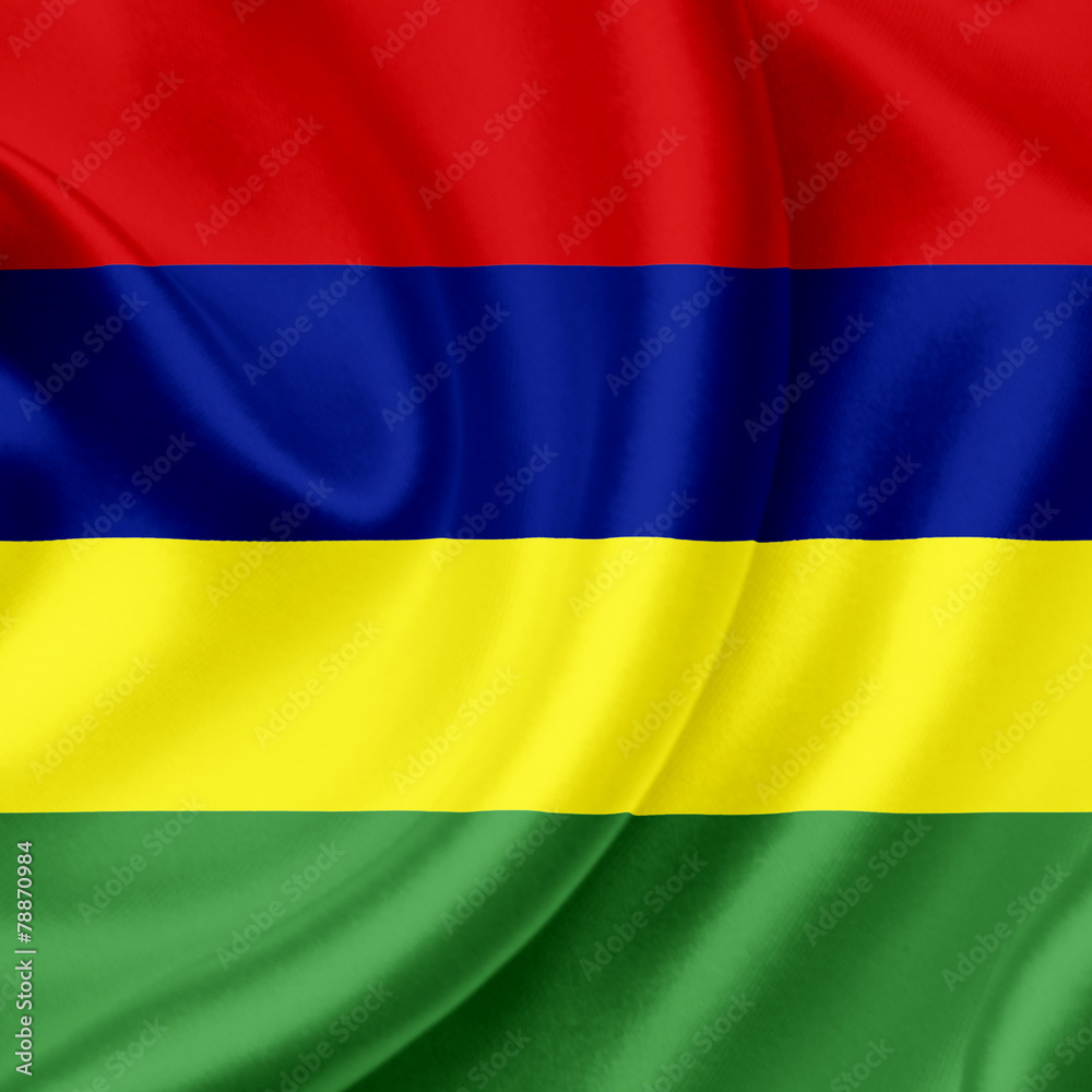 Obraz premium Mauritius waving flag