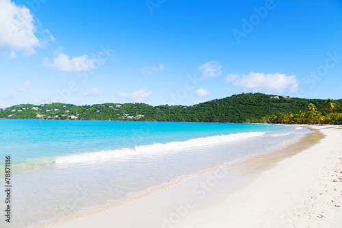 Spectacular Magens Bay beach on St Thomas Island, US VI.