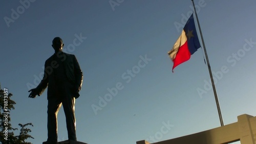 Texas Flag At Dealy Plaza Dallas Texas photo