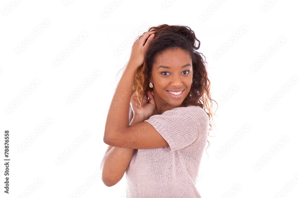 Happy young african american isolated on white background - Blac Happy young african american isolated on white background - Blac