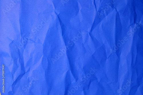 Crumpled blue paper texture