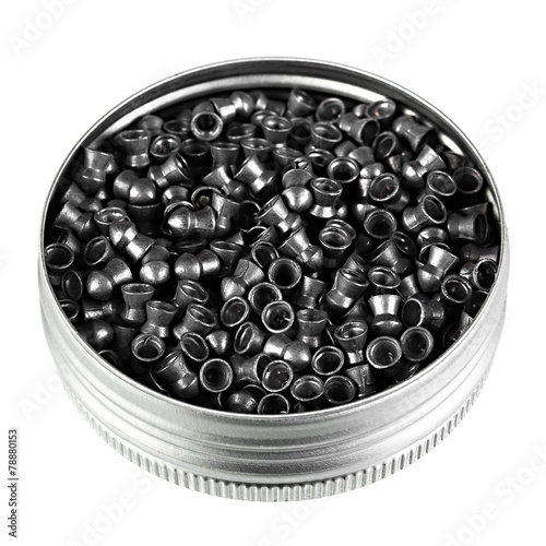 Bullets for pneumatic weapon. Isolated