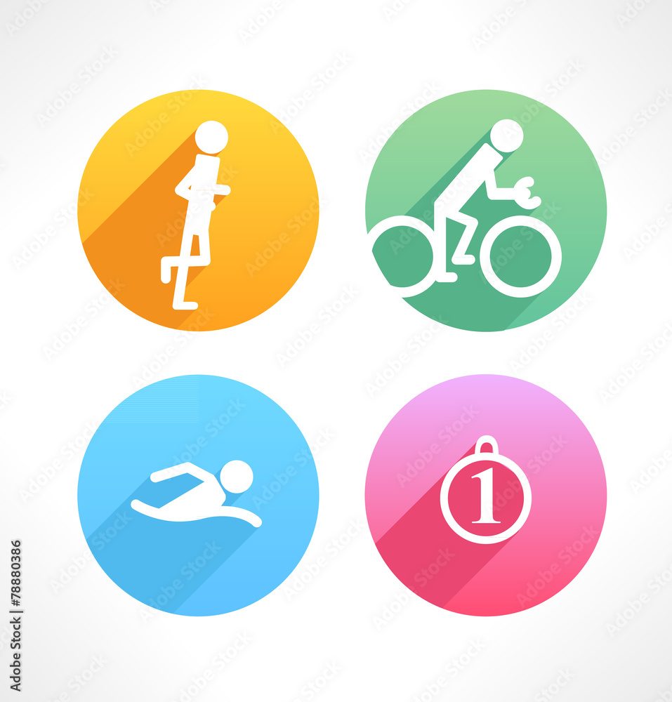 Set of simple sport icons. Set of simple sport icons.