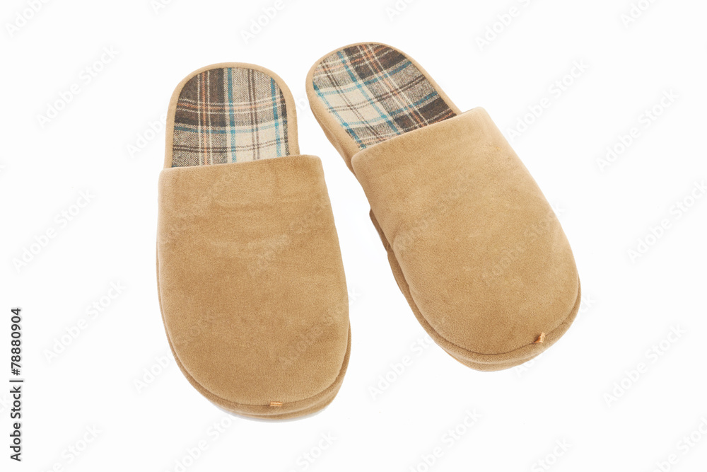 Home slippers. Isolated on white background Home slippers. Isolated on white background