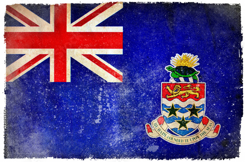 Cayman Islands grunge flag photo