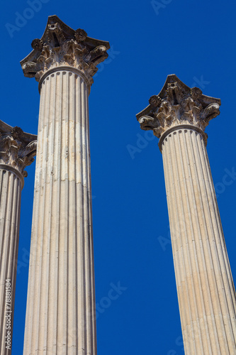 Roman columns of the second century before Christ in Cordoba, Sp