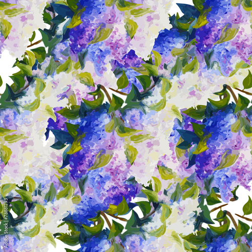 Spring flowers seamless pattern background