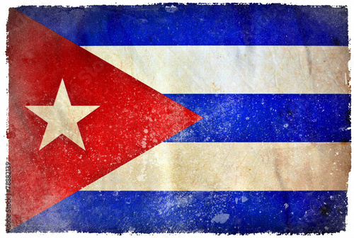 Cuba grunge flag