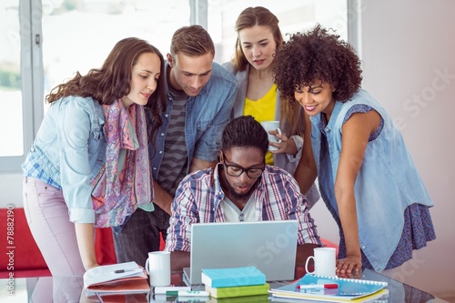 Fashion students working as a team