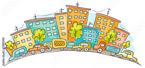 Cartoon cityscape