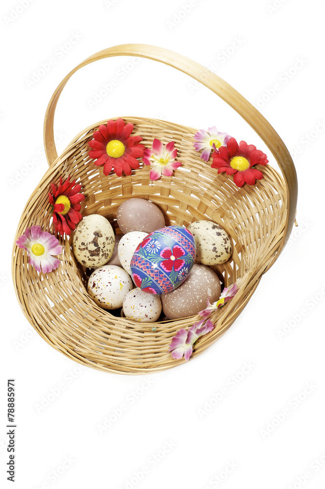 Easter decoration - wicker basket