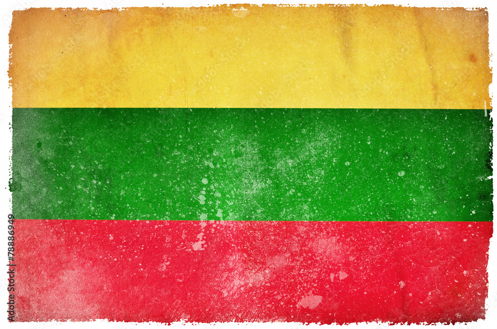 Lithuania grunge flag