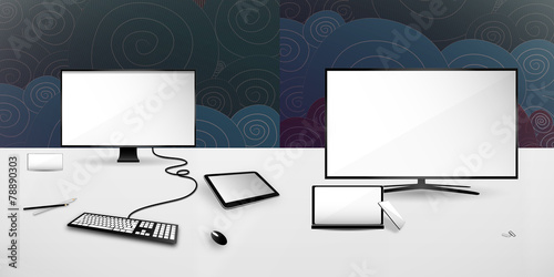 Night Cloud vector living room set