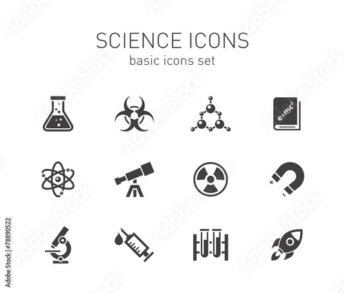 Science icons set.