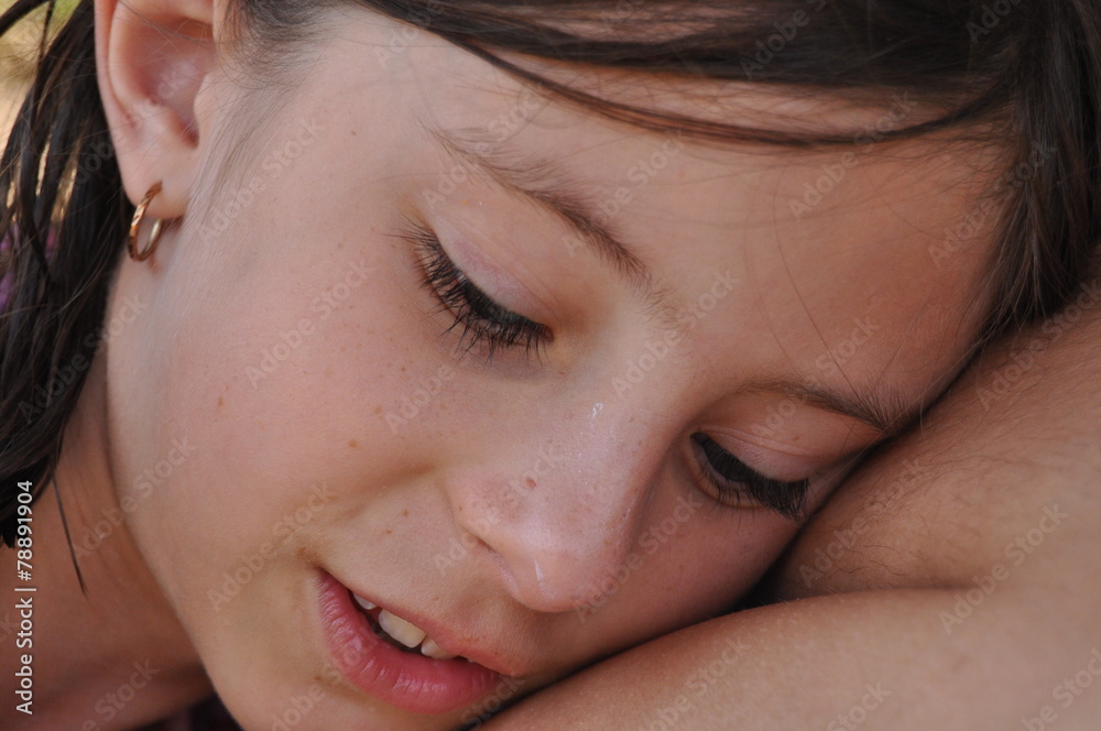 The girl, a child on vacation. Rest and relaxation. Teenager.