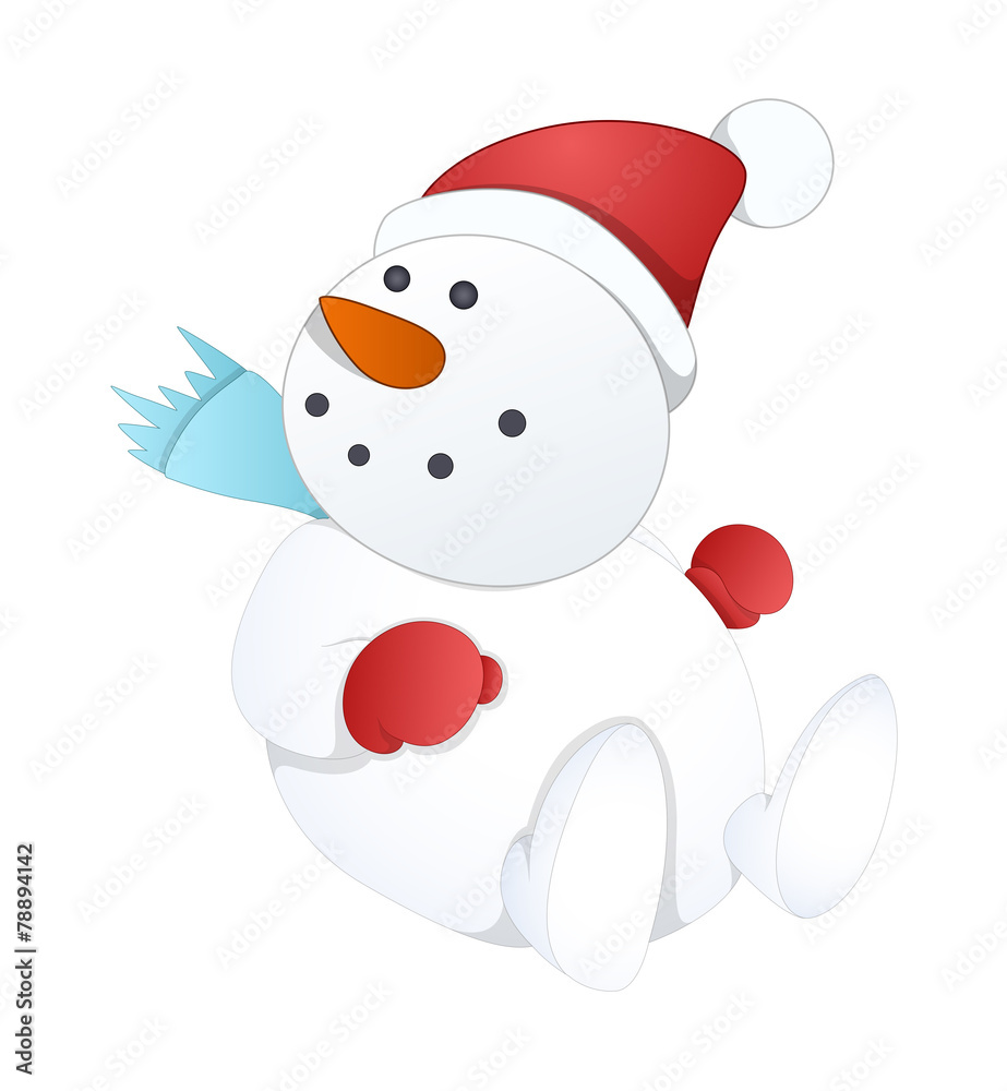 Sliding Snowman Funny Character Sliding Snowman Funny Character