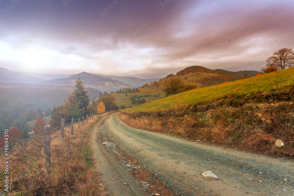 Morning in Carpathians mountain