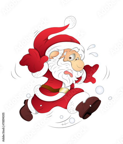 Scared Santa Running
