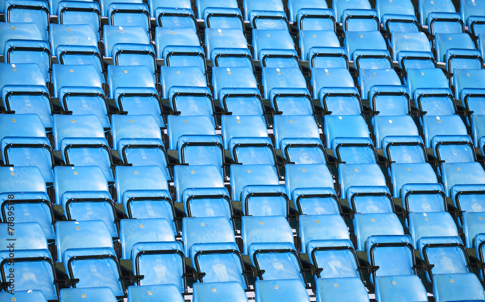 Spectators seats at a stadium Spectators seats at a stadium