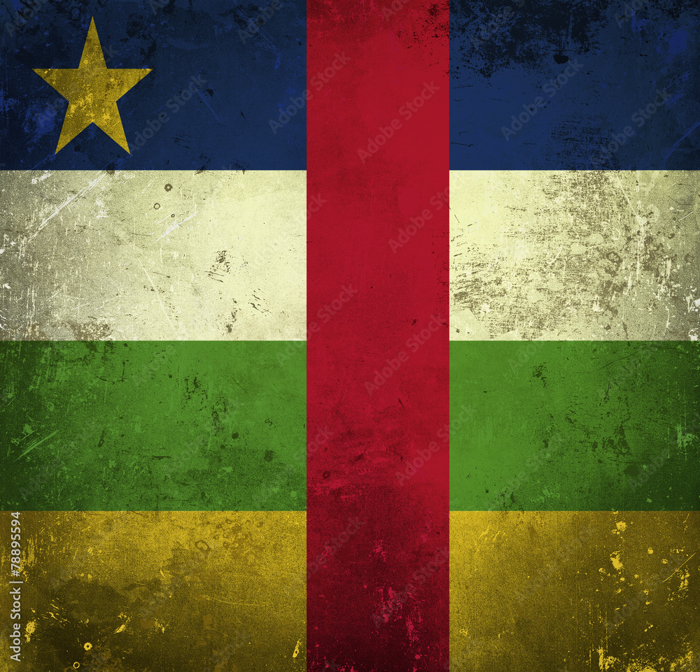 Grunge flag of Central African Republic