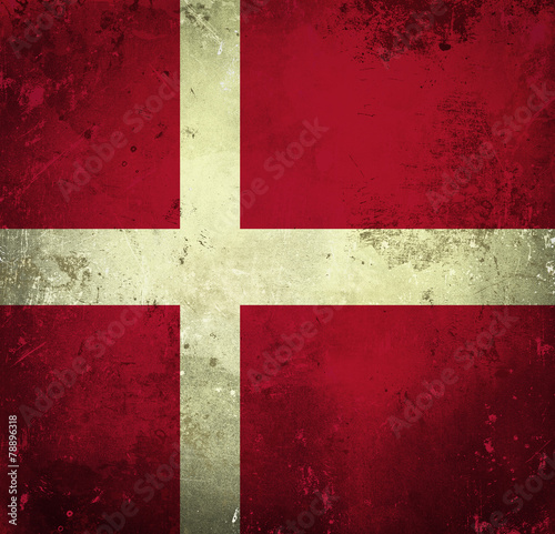 Grunge flag of Denmark
