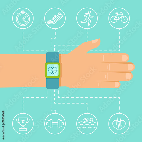 Vector fitness app and tracker on the wrist