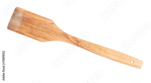 Used wooden spatula