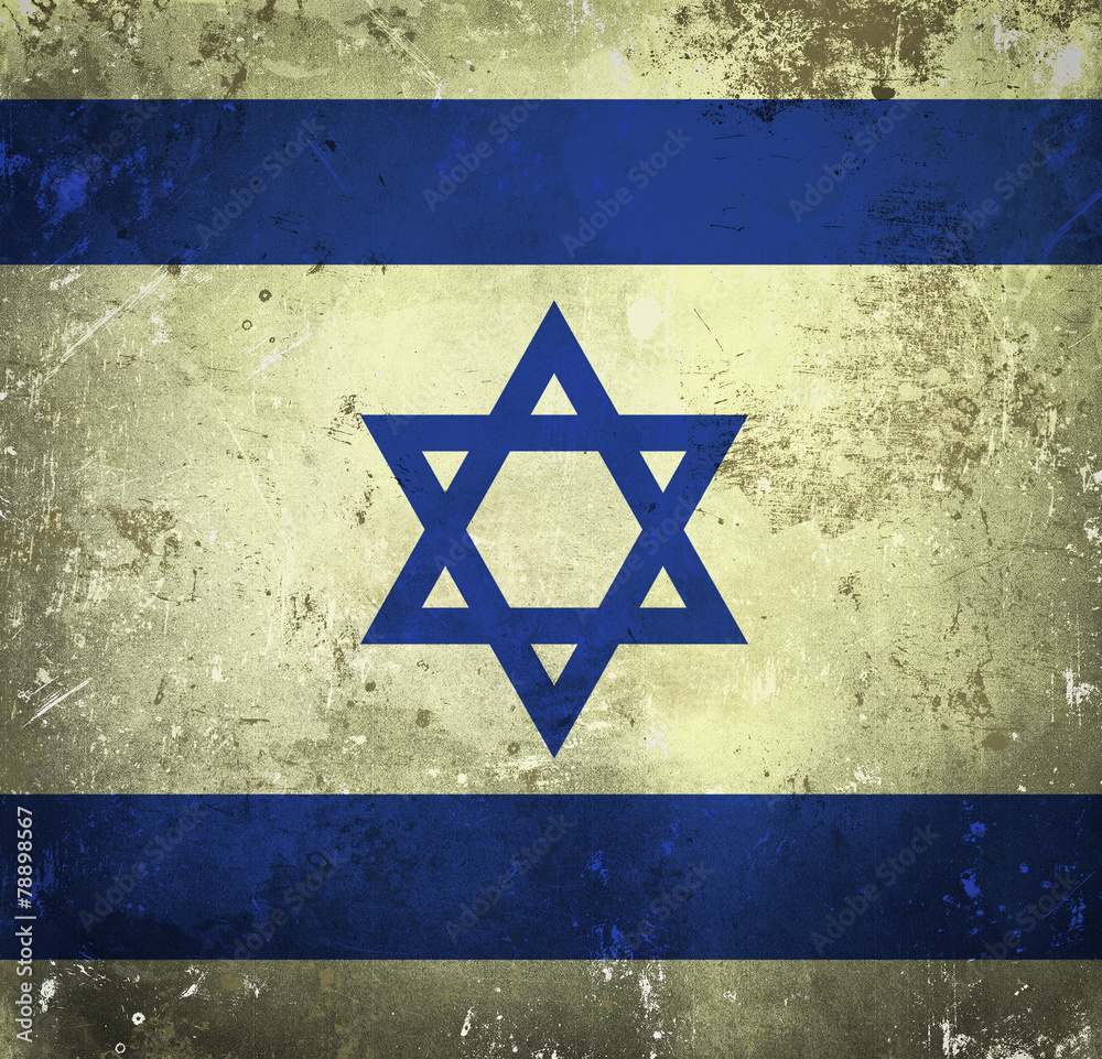 Obraz premium Grunge flag of Israel