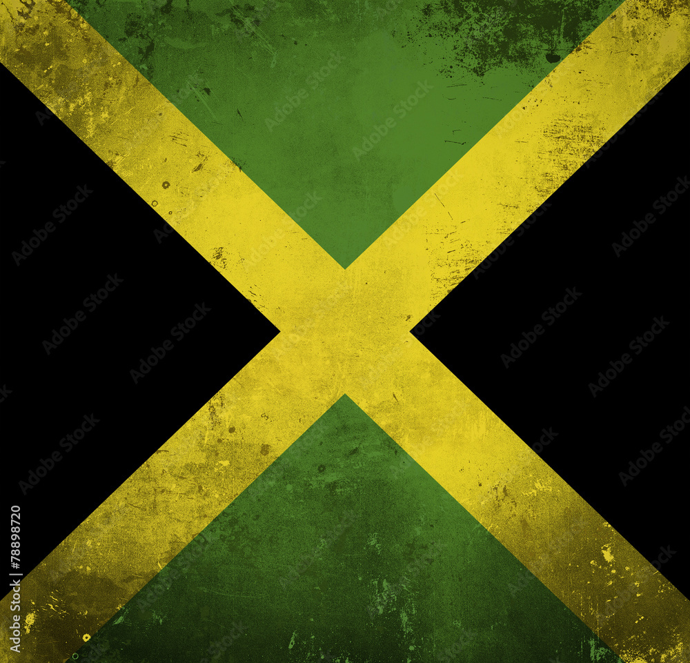 Grunge flag of Jamaica