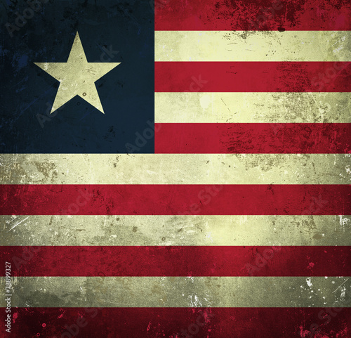 Grunge flag of Liberia