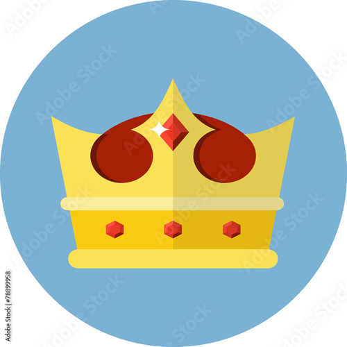 Vector Crown Flat Icon