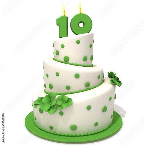 Birthday cake with number ten