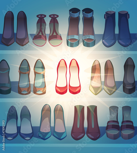 The best of the shoes. Vector illustration