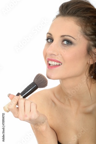 Young Woman Applying Face Powder